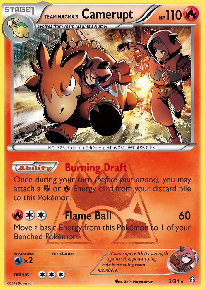 Carta Camerupt da Equipe Magma