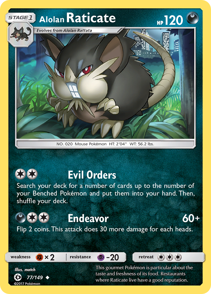 Carta Raticate de Alola