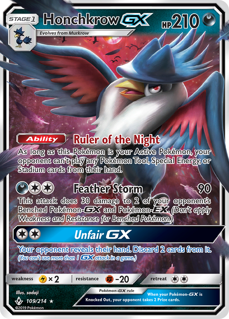 Carta Honchkrow GX