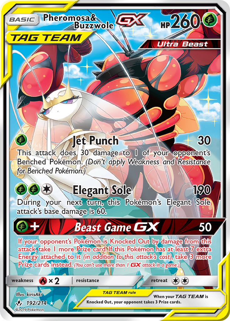 Carta Pheromosa e Buzzwole GX