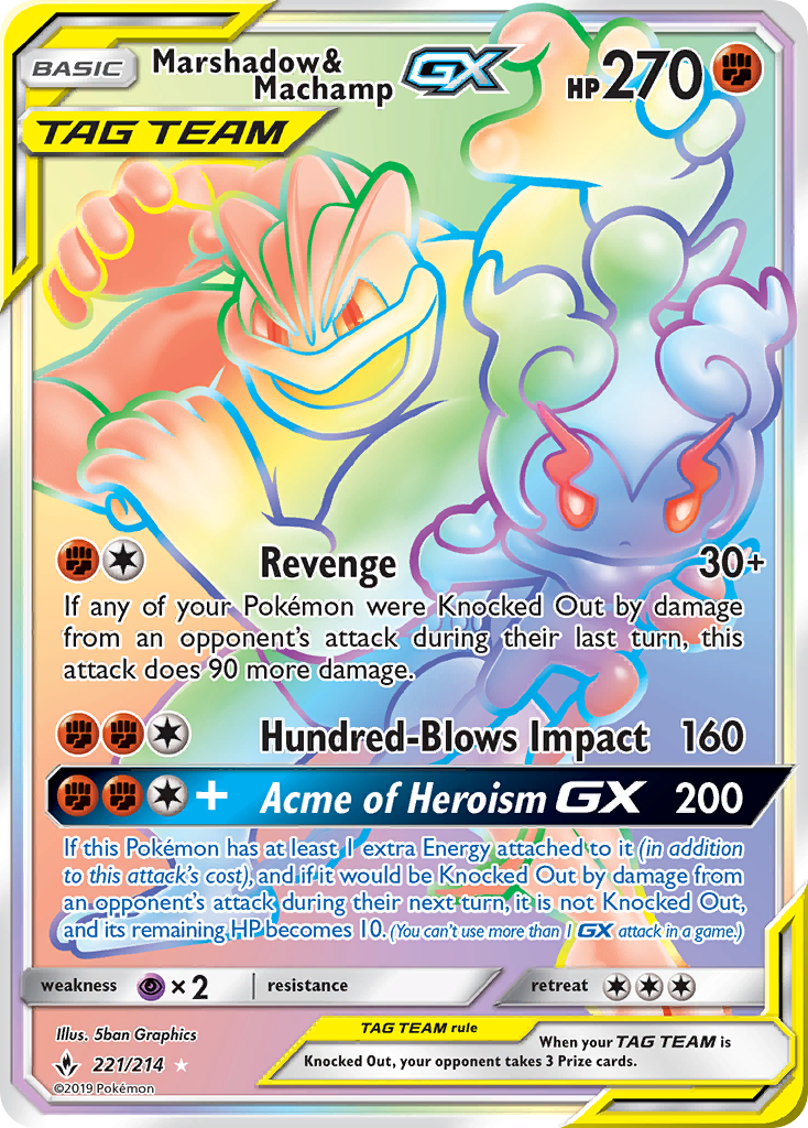 Carta Marshadow e Machamp GX