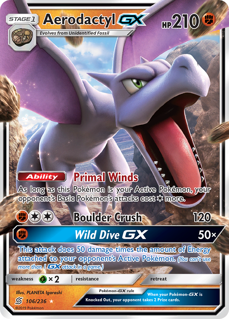 Carta Aerodactyl GX