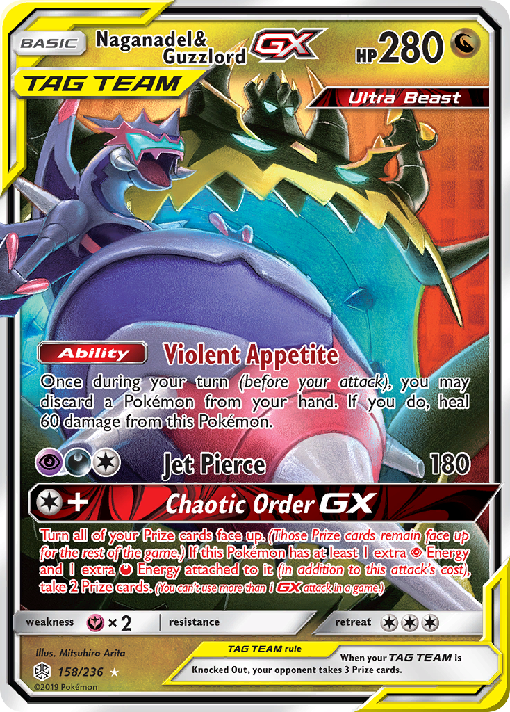 Carta Naganadel e Guzzlord GX