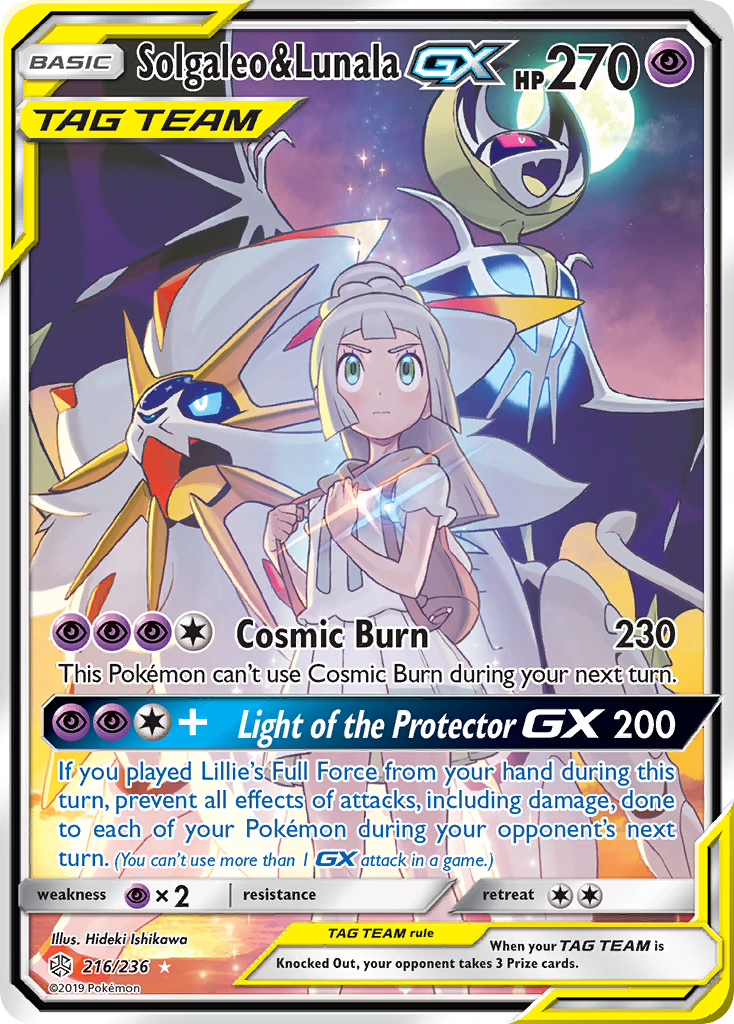 Carta Solgaleo e Lunala GX
