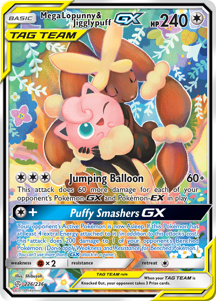 Carta Mega Lopunny e Jigglypuff GX