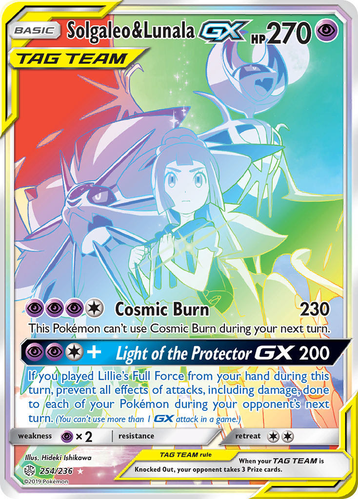 Carta Solgaleo e Lunala GX
