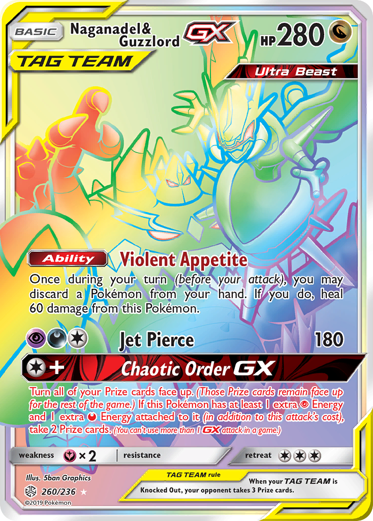 Carta Naganadel e Guzzlord GX