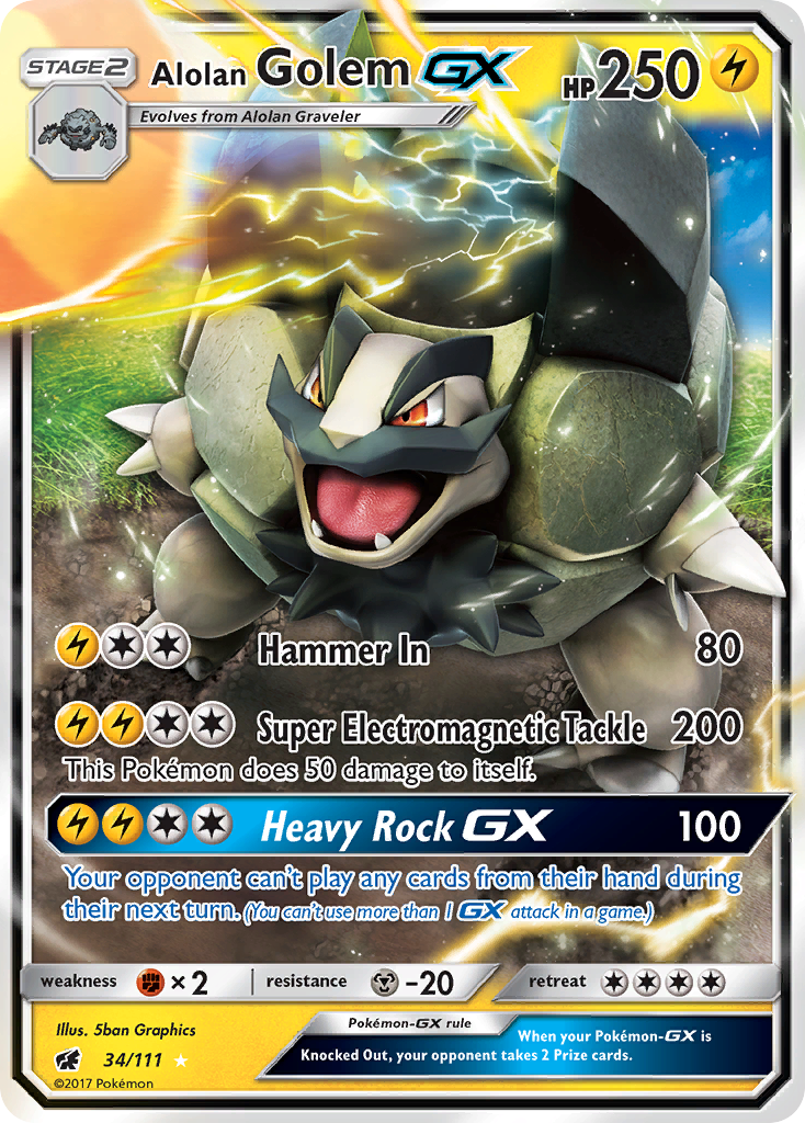 Carta Golem de Alola GX