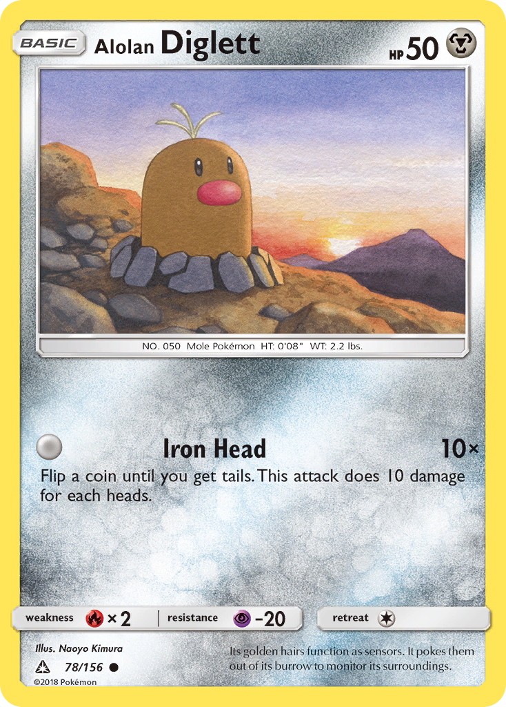 Carta Diglett de Alola