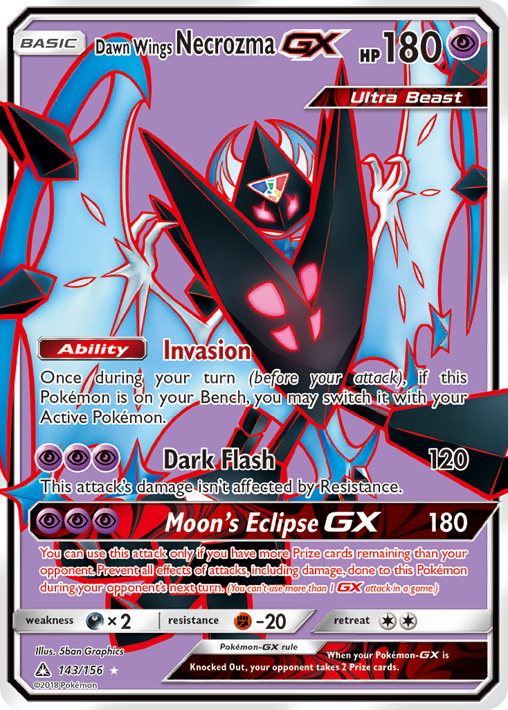 Carta Necrozma Asas Alvorada GX