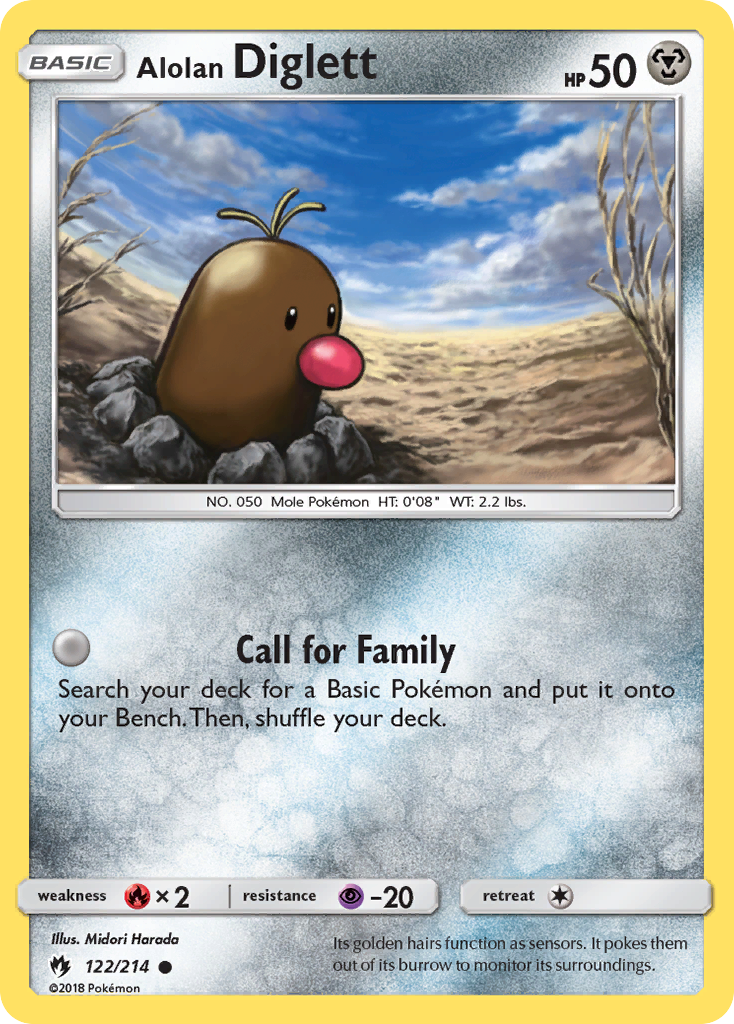 Carta Diglett de Alola