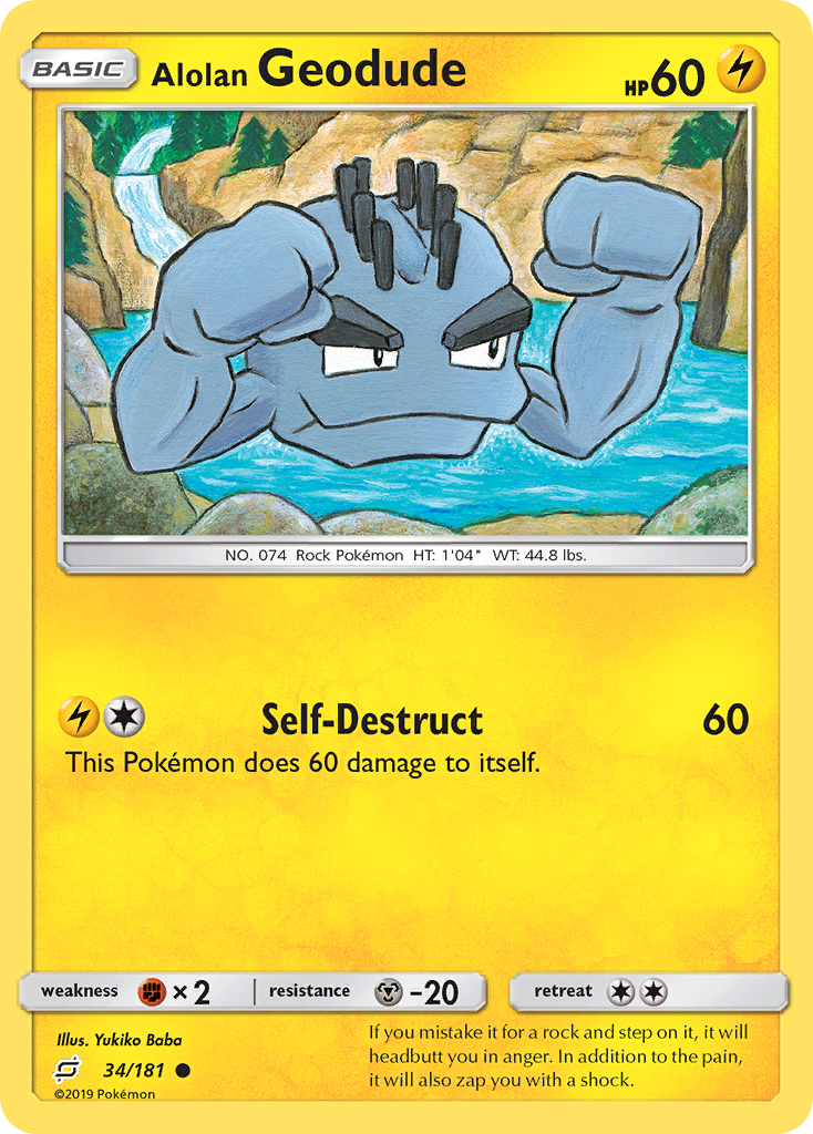 Carta Geodude de Alola