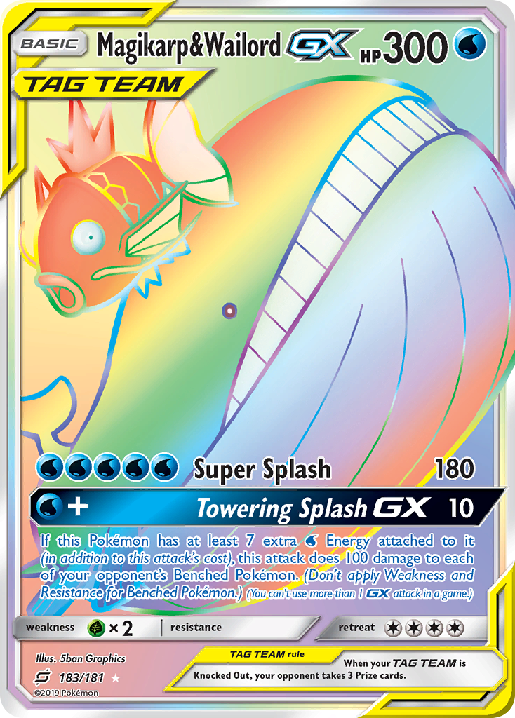 Carta Magikarp e Wailord GX
