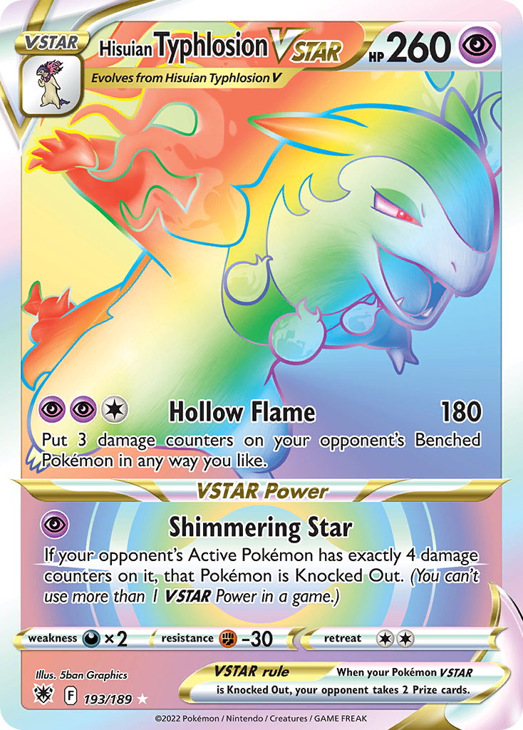 Carta Typhlosion de Hisui V-ASTRO