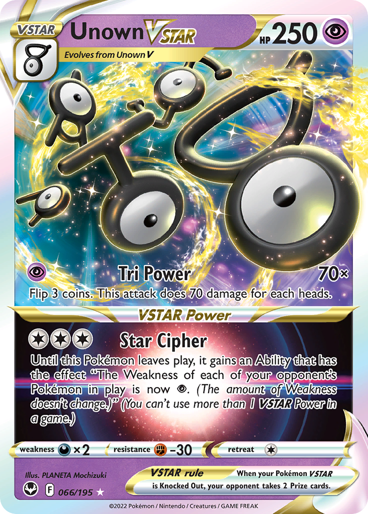 Carta Unown V-ASTRO