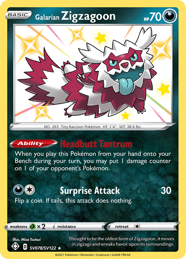 Carta Zigzagoon de Galar