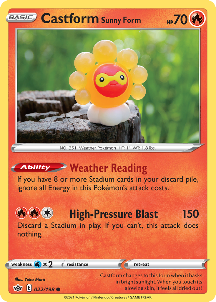 Carta Castform Forma Ensolarada