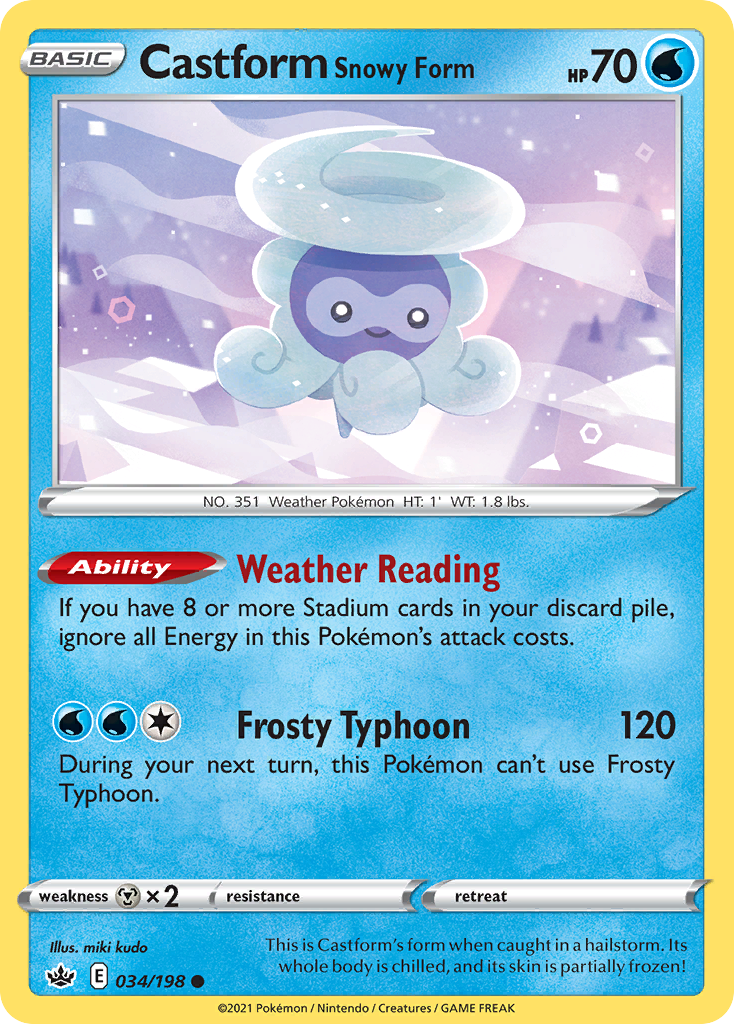 Carta Castform Forma Nevada