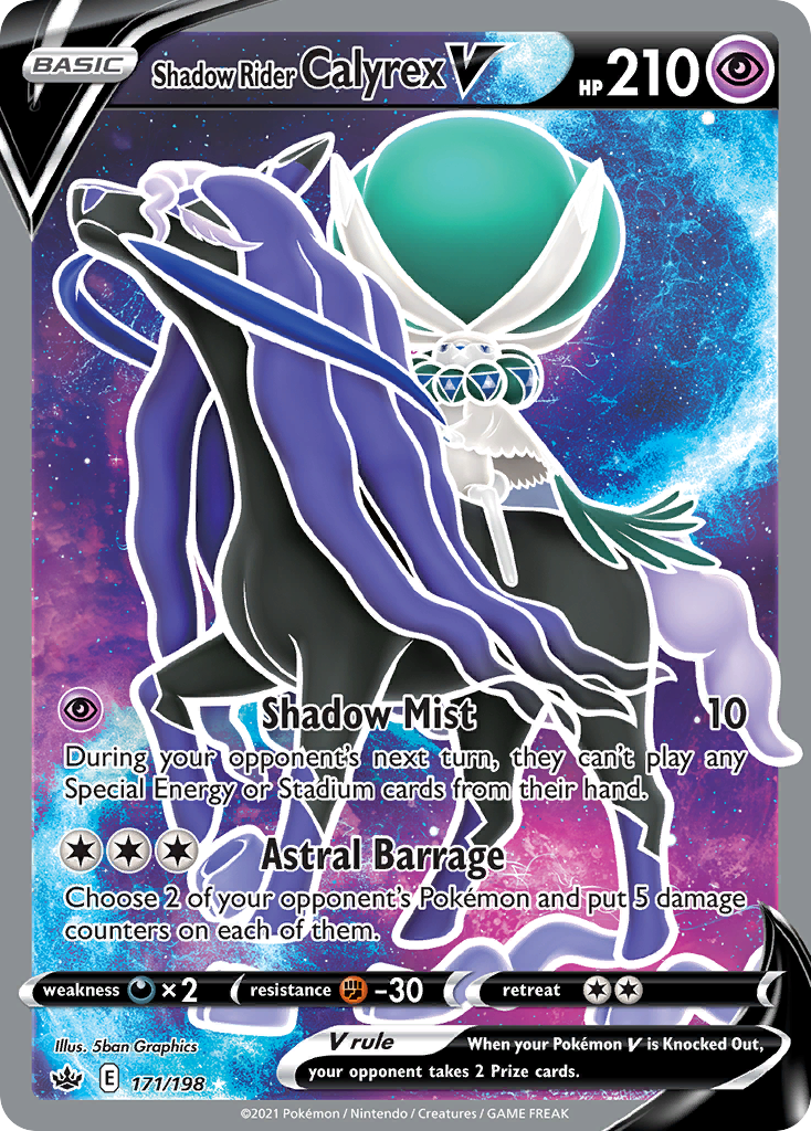 Carta Calyrex Cavaleiro Espectral V