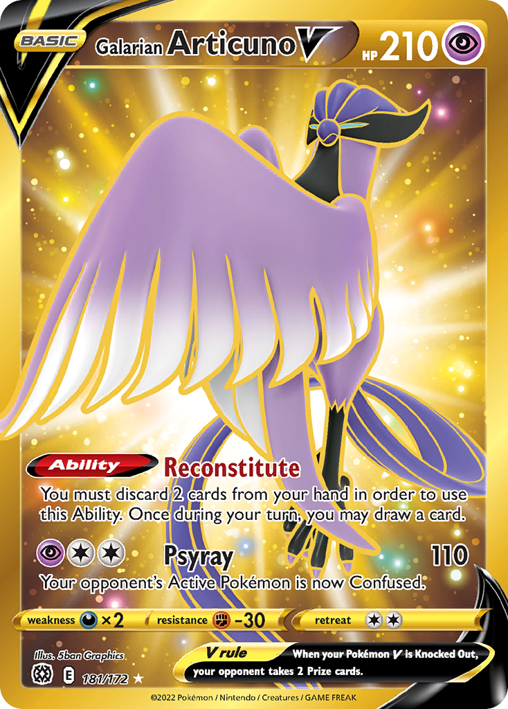 Carta Articuno de Galar V