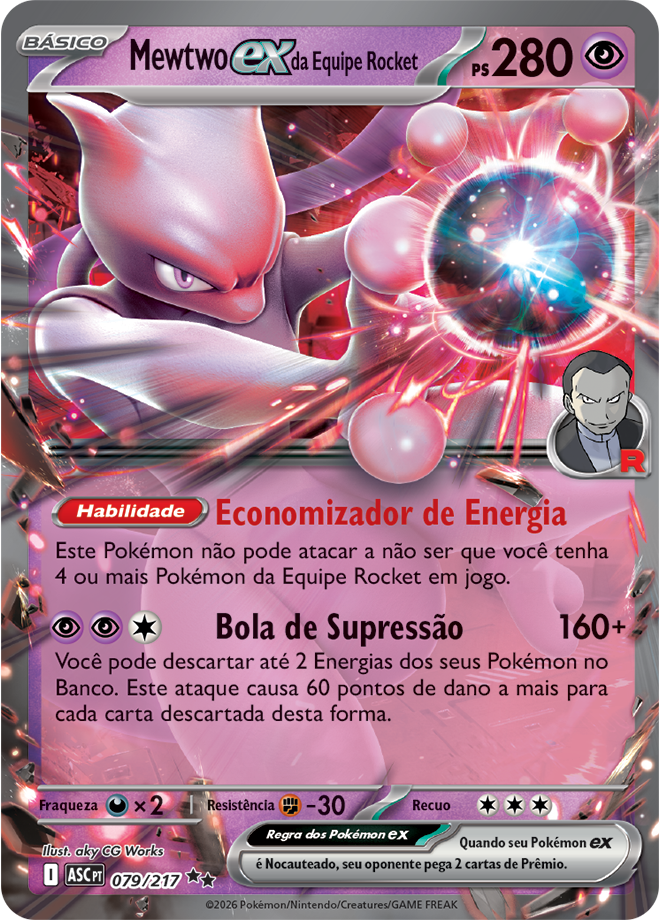 Carta Mewtwo ex da Equipe Rocket
