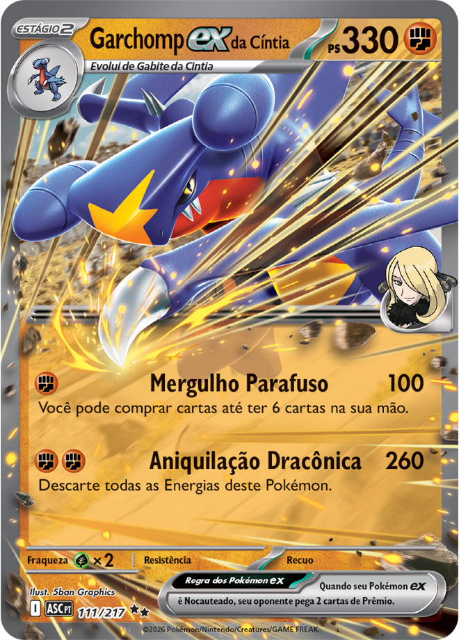 Carta Garchomp ex da Cíntia