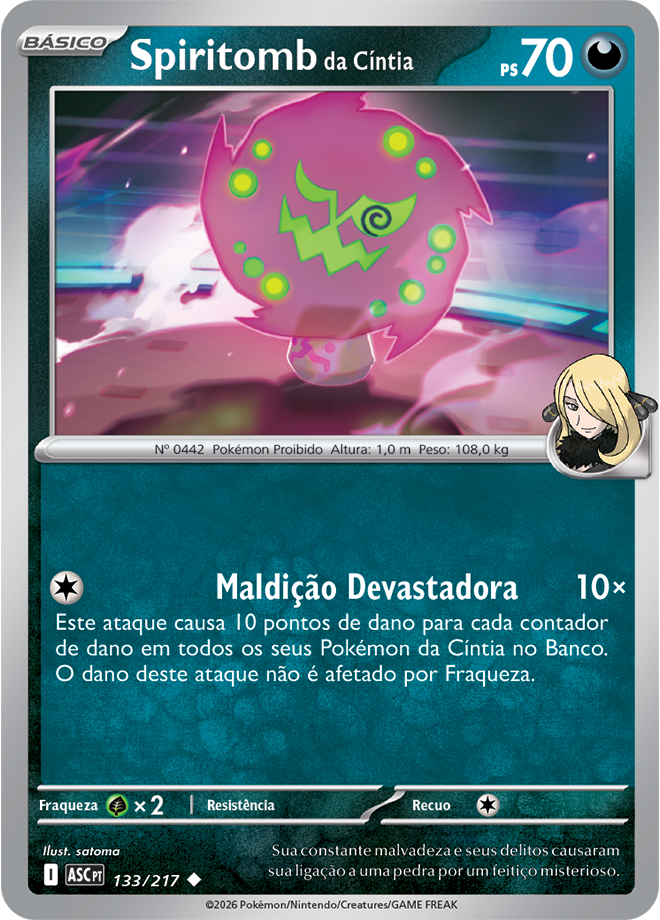 Carta Spiritomb da Cíntia
