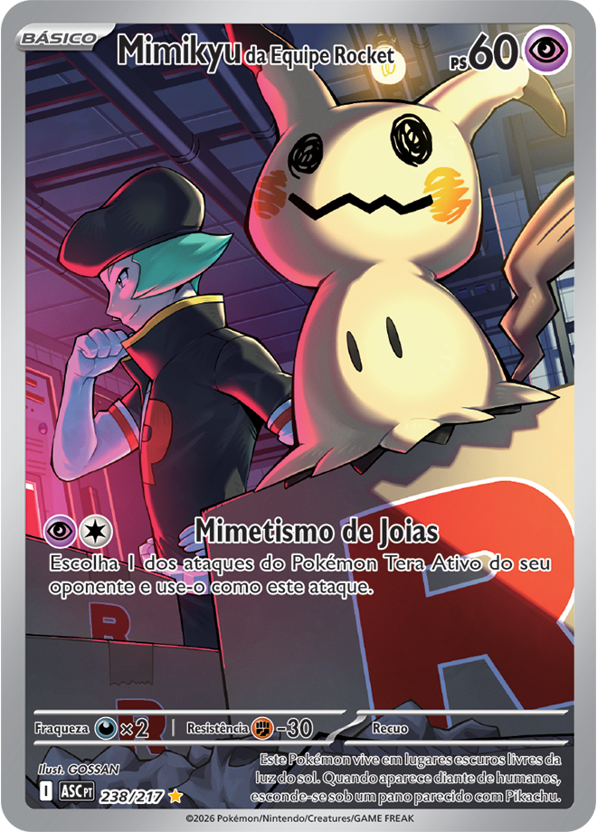 Carta Mimikyu da Equipe Rocket