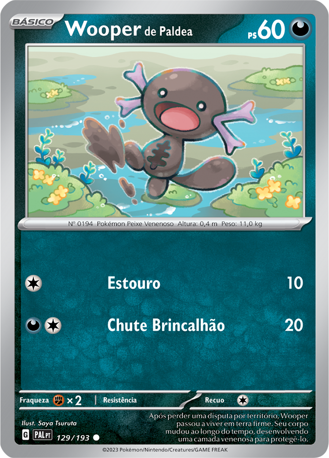 Carta Wooper de Paldea