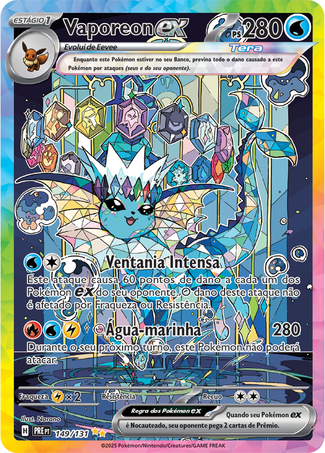 Carta Vaporeon ex