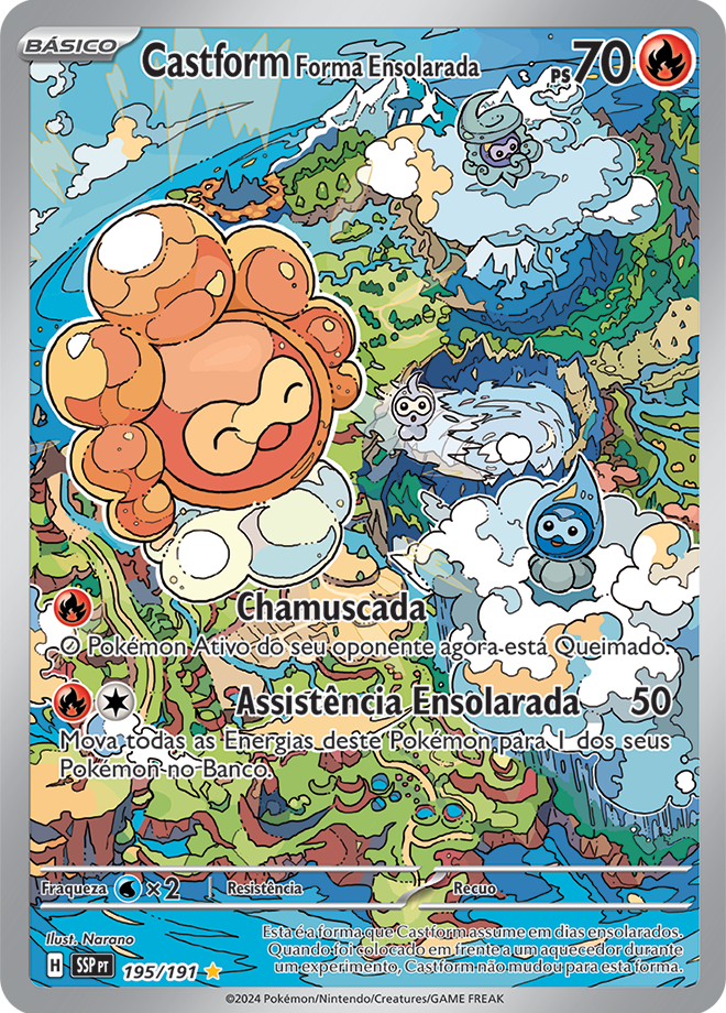 Carta Castform Forma Ensolarada