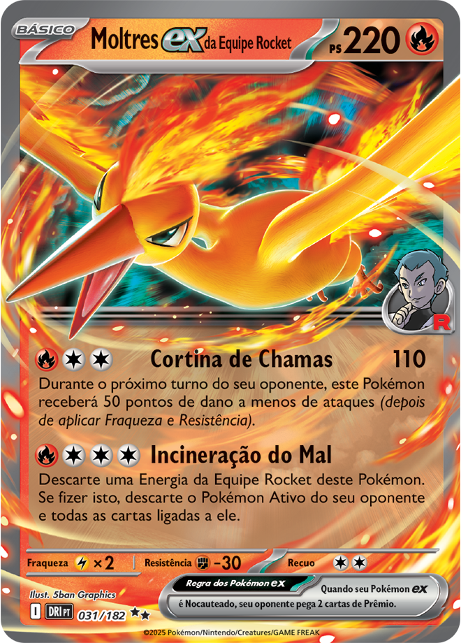 Carta Moltres ex da Equipe Rocket