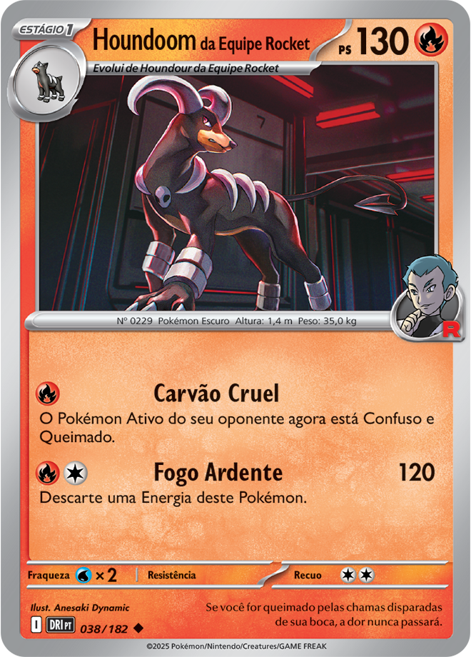 Carta Houndoom da Equipe Rocket