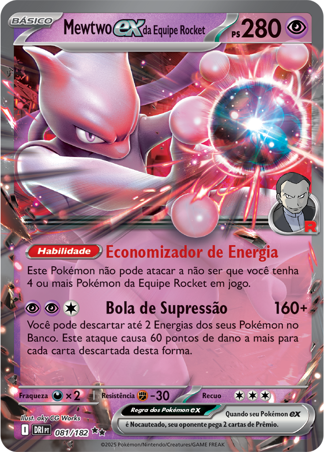 Carta Mewtwo ex da Equipe Rocket
