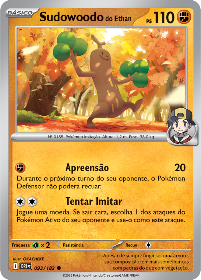 Carta Sudowoodo do Ethan
