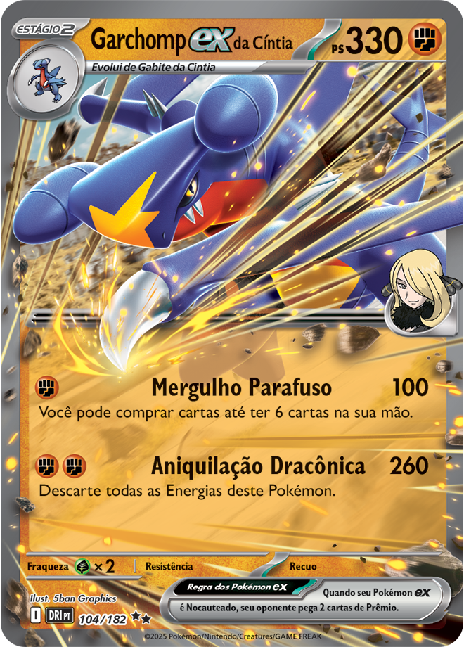 Carta Garchomp ex da Cíntia
