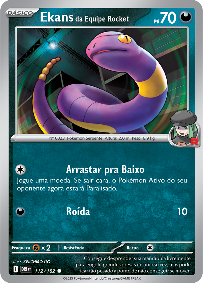 Carta Ekans da Equipe Rocket