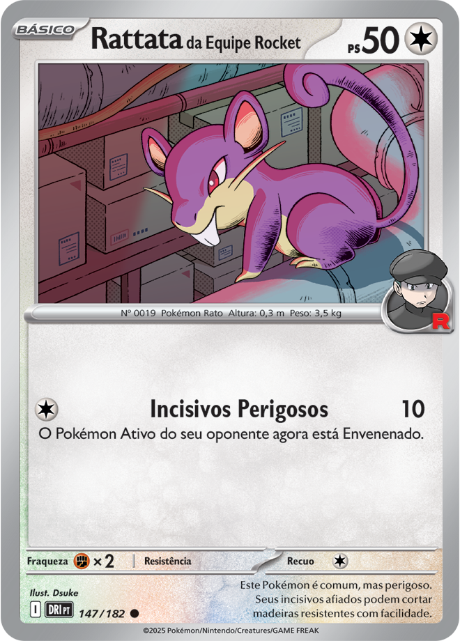 Carta Rattata da Equipe Rocket