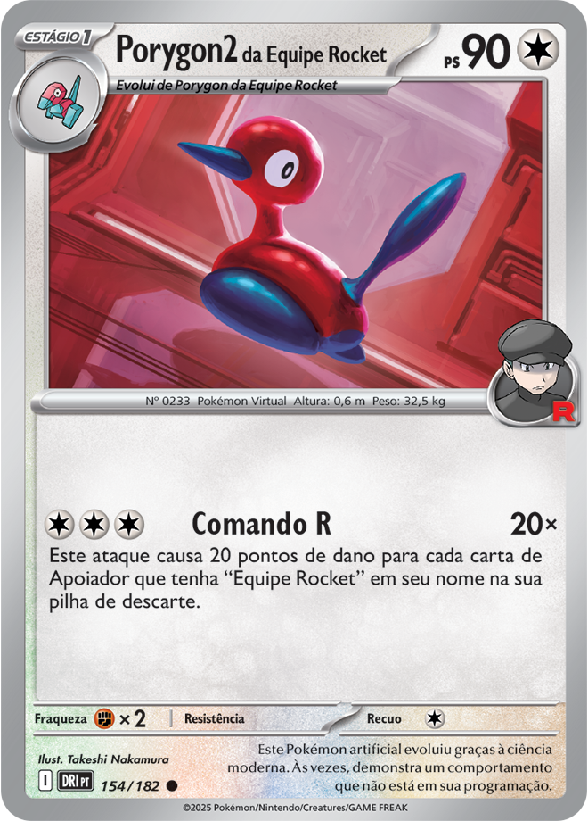 Carta Porygon2 da Equipe Rocket