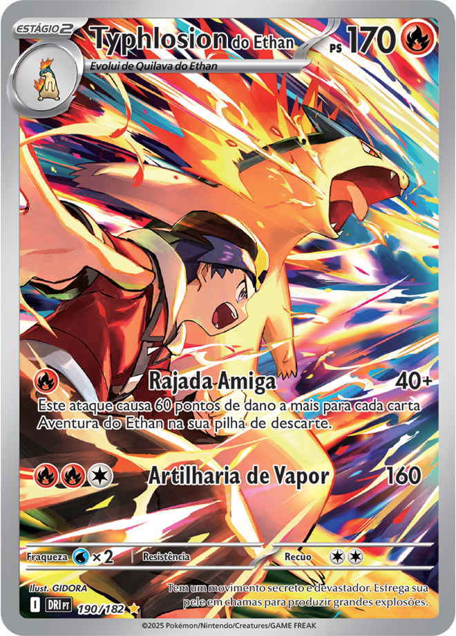 Carta Typhlosion do Ethan