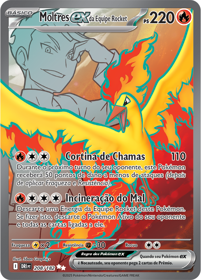 Carta Moltres ex da Equipe Rocket