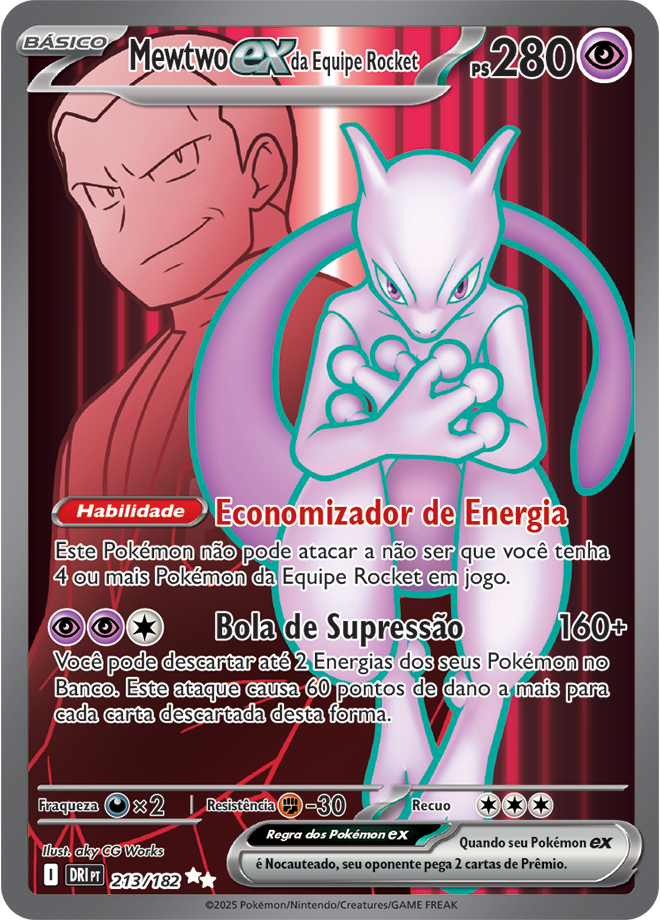 Carta Mewtwo ex da Equipe Rocket