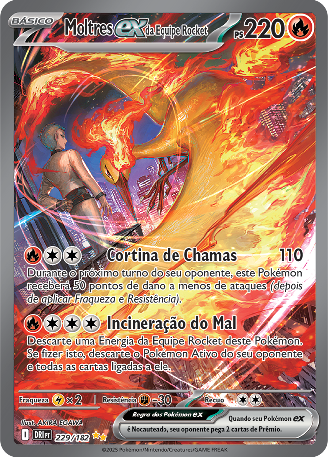 Carta Moltres ex da Equipe Rocket