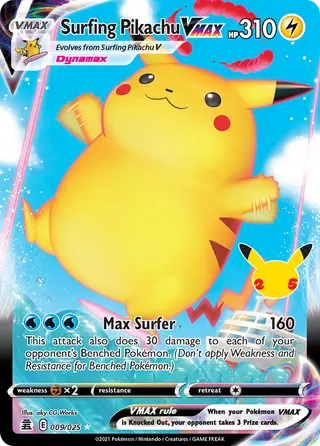 Carta Surfing Pikachu VMAX