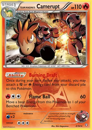 Carta Camerupt da Equipe Magma