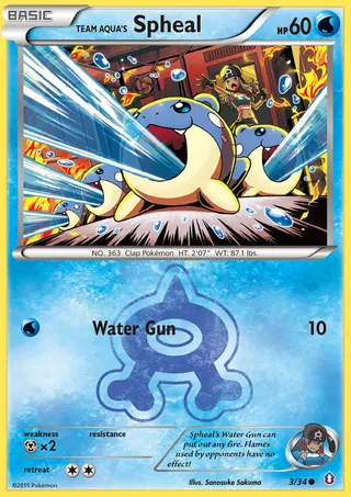 Carta Spheal da Equipe Aqua