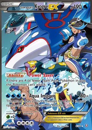 Carta Kyogre-EX da Equipe Aqua