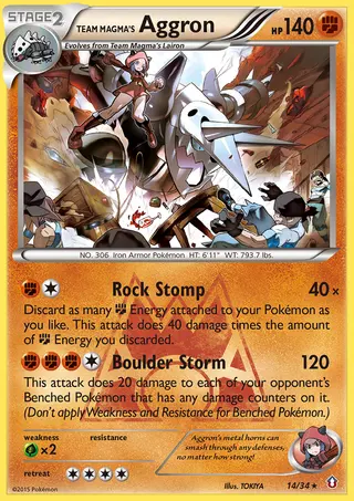 Carta Aggron da Equipe Magma 