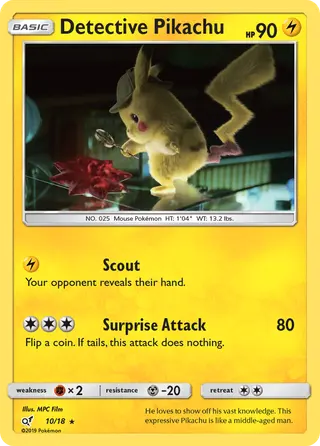 Carta Detective Pikachu