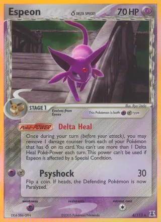 Carta Espeon δ